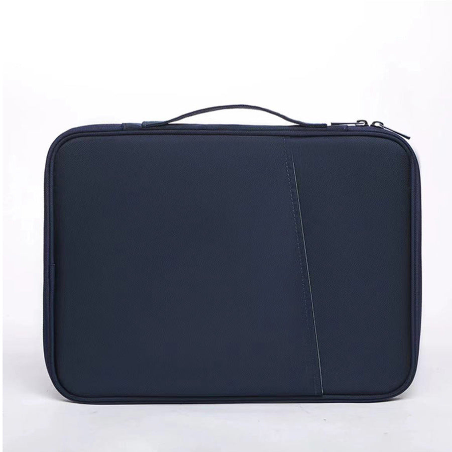 Navy blue 360° Protective Laptop & Tablet Sleeve with Accessory Organizer - Water-Repellent Carrying Case