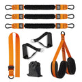 Orange (225lb)Heavy Duty Pull-Up Assist Strap System With Foam Handles - Adjustable Resistance Trainer for Pull-Ups and Home Gym Workouts